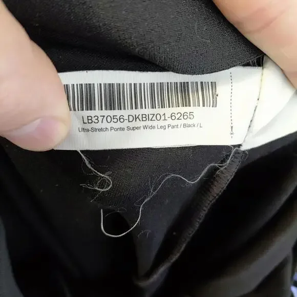 Quince Pants Womens Large Ultra Ponte Stretch Super Wide Leg Split Seam Front - Picture 11 of 12